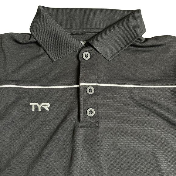 TYR Women's Alliance Tech Polo Shirt Black Textured - TFPOC6A - Size XXS - $40 - Picture 2 of 6